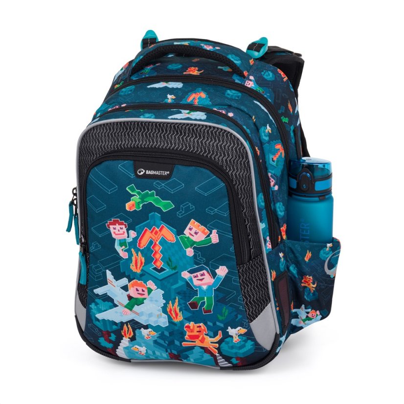 Bagmaster LUMI 24 E malý školní set pro prvňáčky – kostičkový svět - Bagmaster