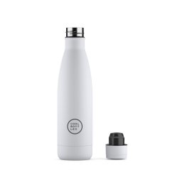 Termo fľaša z nerezovej ocele COOL BOTTLES Mono White trojvrstvová 500 ml