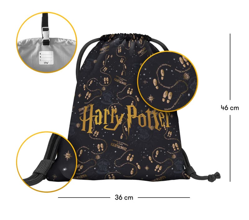 Školní sáček Baagl na obuv Harry Potter Pobertův plánek