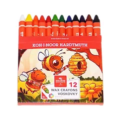 Voskovky Koh-i-Noor – hrubé trojhranné, 12 ks