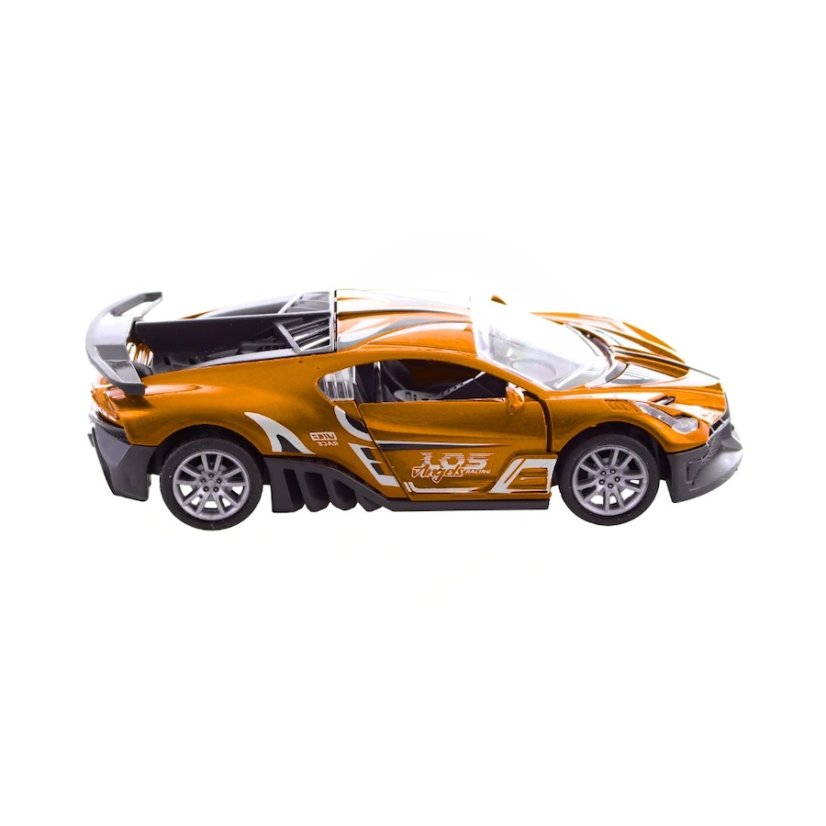 Auto kovové športové na spätný chod oranžové