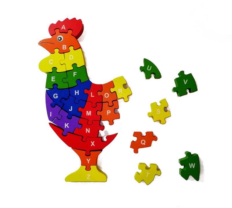 3D puzzle - Kohút s písmenkami Viga