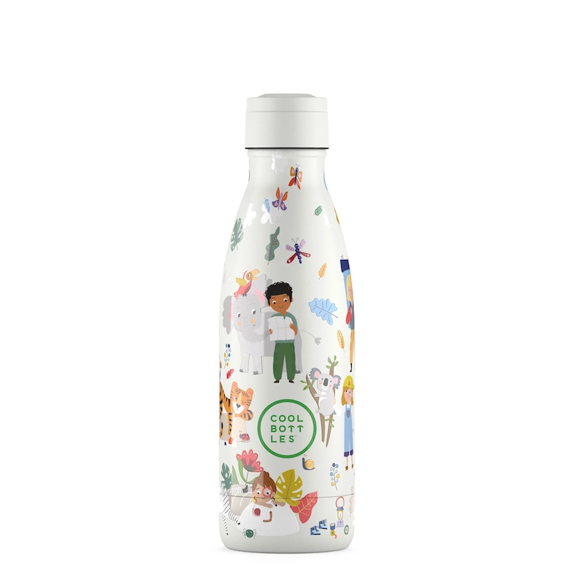 Dětská nerezová termolahev COOL BOTTLES Kids Curious Explorers třívrstvá 350ml 3D