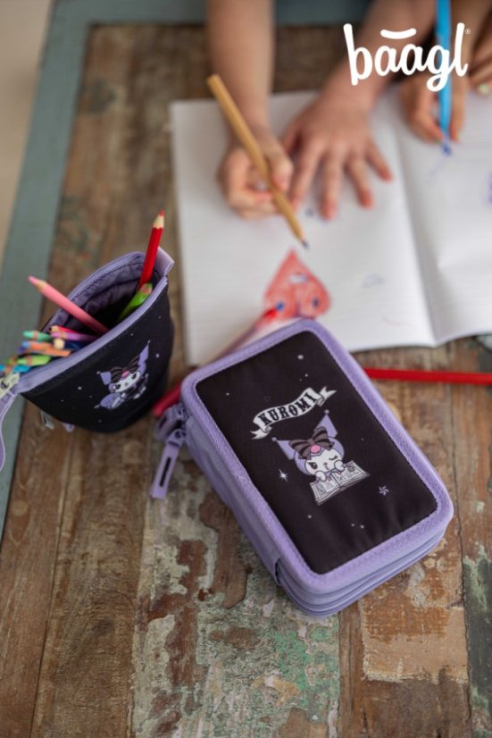 BAAGL Školní penál třípatrový Kuromi Fortune Dream GRS - Baagl