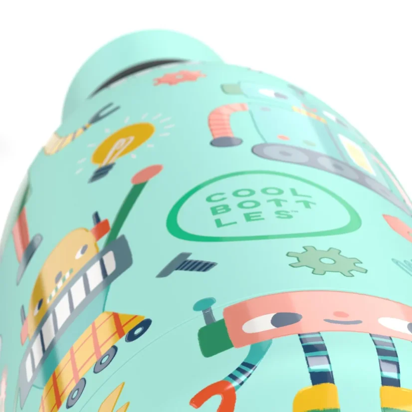 Dětská nerezová termolahev COOL BOTTLES Kids Short Circuit třívrstvá 500 ml 3D