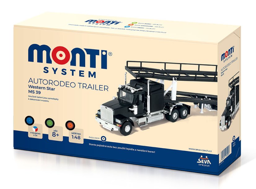 Stavebnice Monti System MS 39 Autorodeo Trailer Western Star