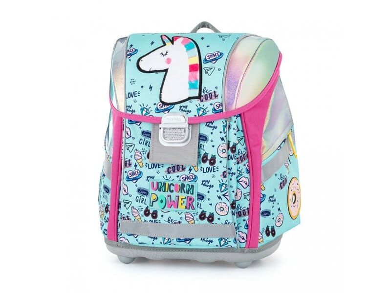 Školní aktovka v setu pro prvňáčky Oxybag PREMIUM LIGHT Unicorn iconic - 3 díly