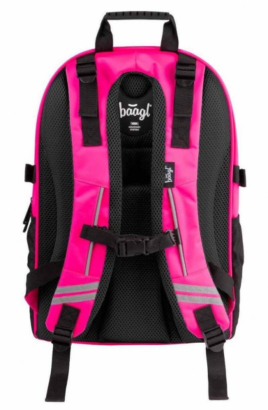 Školní batoh v setu Baagl skate Pink - 3 díly