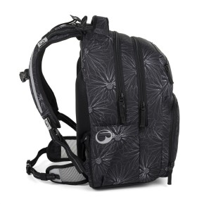 Bagmaster ZIPSTER 25 A studentský set – černý s bílými květy - Bagmaster