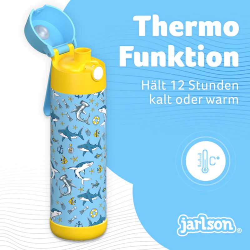 Dětská nerezová termoláhev na pití JARLSON MALI Žraloci 500 ml