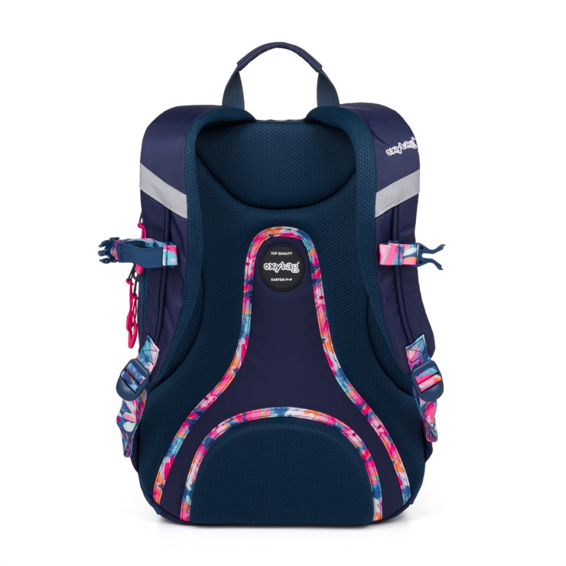 Studentský batoh + etue OXY Sport Flowers Blue - Oxybag (Karton P+P)