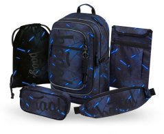 BAAGL SET 5 Cubic Flash: batoh, penál, sáček, ledvinka, obal na notebook GRS - Baagl