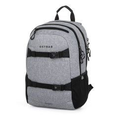 Študentský batoh + puzdro OXY Sport Grey Melange