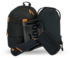 BAAGL SADA 5 Skate Darkness: batoh, peračník, vrecko, dosky, púzdro - Baagl