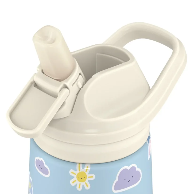 Dětská nerezová termoláhev COOL BOTTLES Kiddie Rainbow Clouds 350 ml 3D
