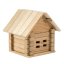 Stavebnice dřevěný dům 37 dílků v krabici 22x16,5x6cm - Teddies