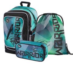 Školní batoh v setu Baagl Cubic Warrior - 3 díly