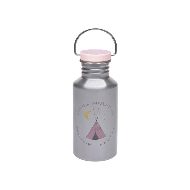 Dětská nerezová láhev na pití Lässig 500 ml týpí - Stainless Steel Adventure tipi