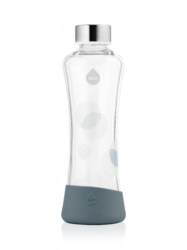 Láhev na pití Equa Squeeze Metallic Silver 550 ml