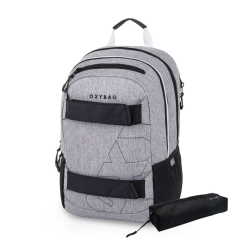 Studentský batoh + etue OXY Sport Grey Melange - Oxybag (Karton P+P)