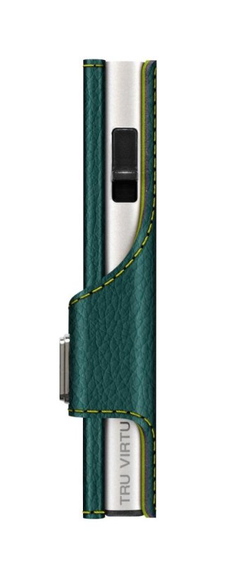 Vegan Bio Wine peněženka TRU VIRTU CLICK & SLIDE - Green / Silver