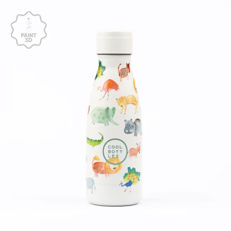 Dětská nerezová termolahev COOL BOTTLES Kids African Safari třívrstvá 260ml 3D - 2. jakost
