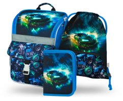 BAAGL 3 SET Zippy Závodní auto: aktovka, penál, sáček - Baagl