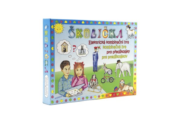 Školička společenská hra na baterie v krabici 22x16x3cm - Voltik toys