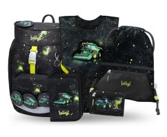 BAAGL SET 5 Airy Traktor: batoh, penál, sáček, zástěra, peněženka GRS - Baagl