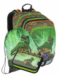 Školský batoh pre prvákov BAGMASTER ALFA 21 C GREEN/BLACK