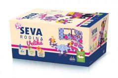 Stavebnice SEVA RODINA Veliká plast 915ks v krabici 27x38x18cm - SEVA