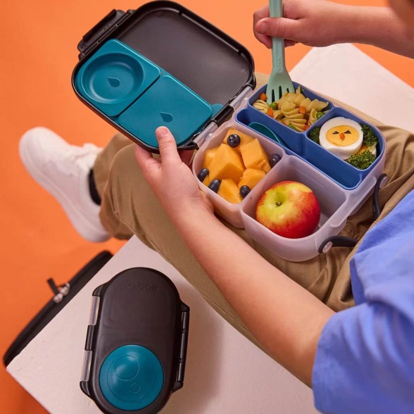 b.box Silikónový bento organizér do stredného boxu Modrý