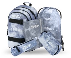 BAAGL SADA 5 Skate NASA Grey: batoh, peračník, vrecko, dosky, púzdro - Baagl