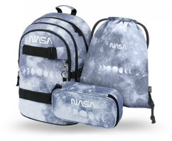 BAAGL 3 SET Skate NASA Grey: batoh, peračník, vrecko