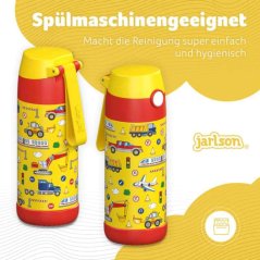 Detská nerezová fľaša na pitie JARLSON MALI Dopravné prostriedky 350 ml