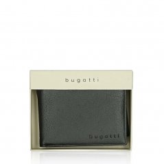 Pánská kožená peněženka s klopou Bugatti Sempre černá