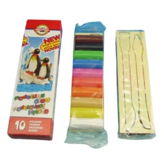 Plastelína Koh-i-Noor – 10 barev, 260 g + špachtle