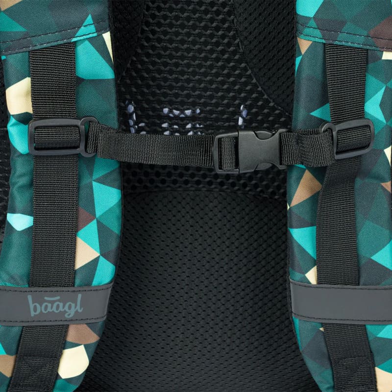 BAAGL 5 SET Skate Polygon: batoh, penál, sáček, desky, peněženka