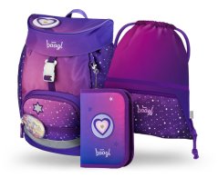 BAAGL SET 3 AIRY Koně srdce: batoh, penál, sáček - Baagl