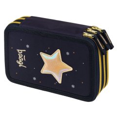 BAAGL Školní penál třípatrový Unicorn Gold - Baagl
