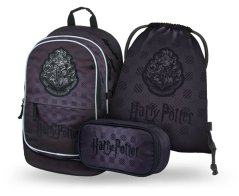 BAAGL SET 3 Core Harry Potter Bradavice černý: batoh, penál, sáček - Baagl