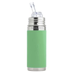 Detská termofľaša Pura so slamkou a membránou 260 ml - Moss