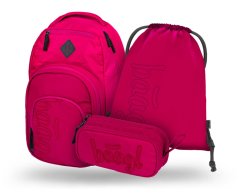 BAAGL 3 SET Coolmate Ruby: batoh, penál, sáček - Baagl