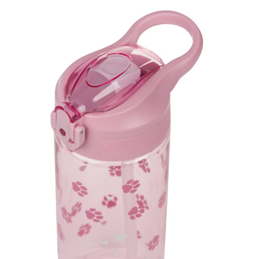 BAAGL Tritanová fľaša na nápoje so slamkou Labky, 500 ml - Baagl