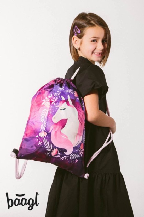 BAAGL SET 5 Zippy Plus Kůň: aktovka, penál, sáček, zástěra, peněženka - Baagl