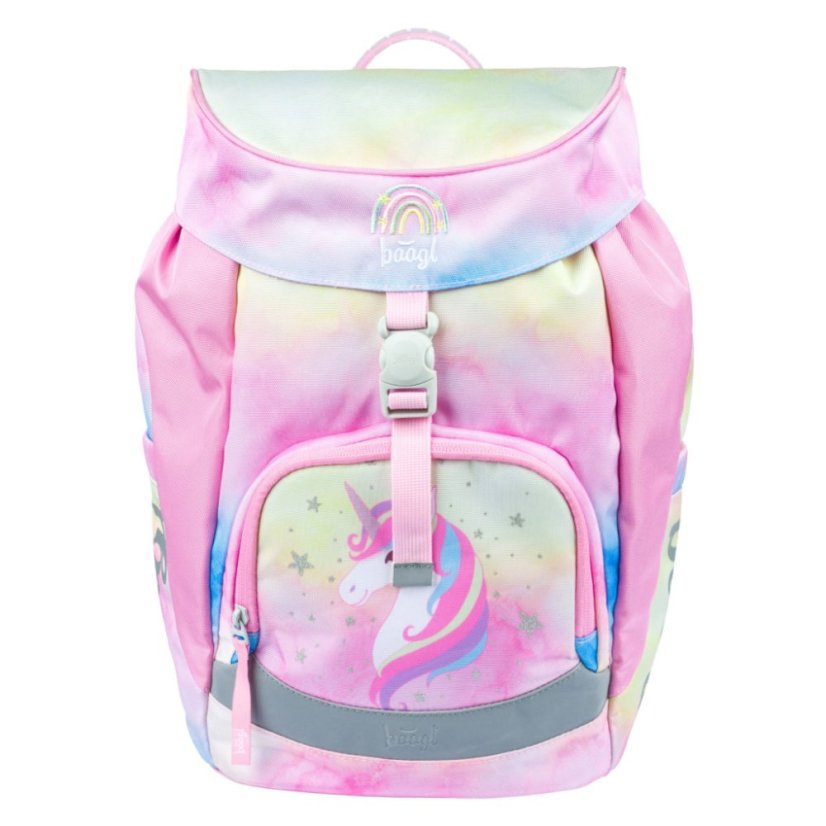 BAAGL SET 5 Airy Rainbow Unicorn: batoh, penál, sáček, zástěra, peněženka - Baagl