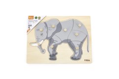Dřevěná montessori vkládačka - slon Viga