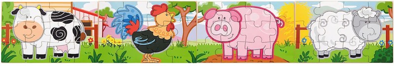 Dřevěné puzzle - farma Viga