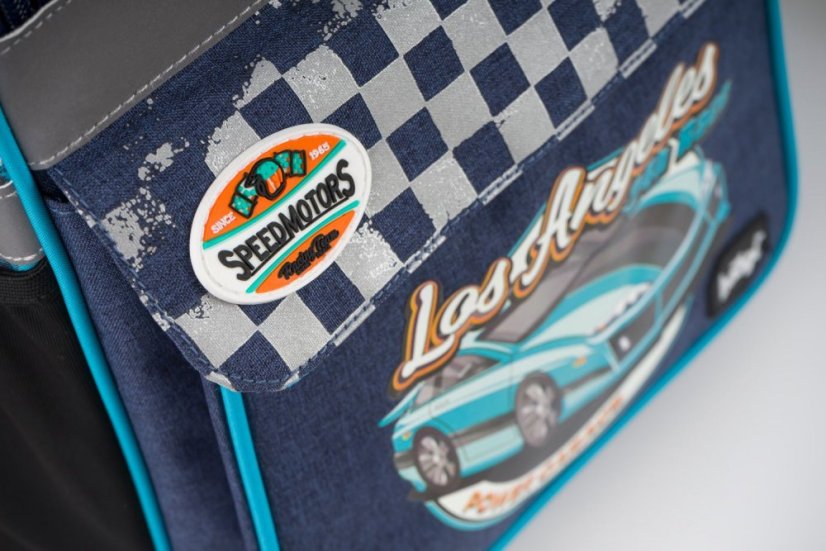 Školní aktovka v setu pro prvňáčky Baagl Zippy Racer - 3 díly