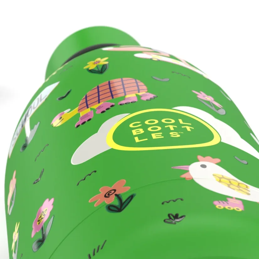 Dětská nerezová termolahev COOL BOTTLES Kids Rolling Skaters třívrstvá 500 ml 3D